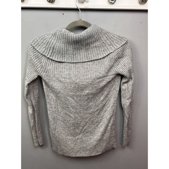 Ann Taylor Loft Cowl Neck Sweater Womens XS Petite Pullover Gray Rabbit blend - Picture 2 of 7